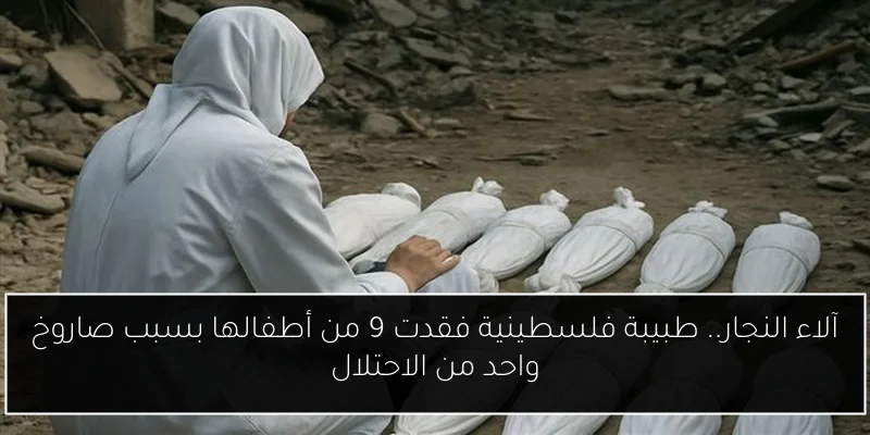 آلاء النجار.. طبيبة فلسطينية فقدت 9 من أطفالها بسبب صاروخ واحد من الاحتلال