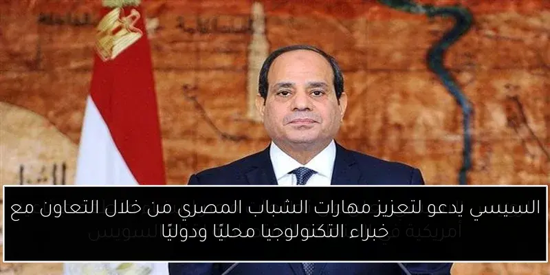 السيسي يدعو لتعزيز مهارات الشباب المصري من خلال التعاون مع خبراء التكنولوجيا محليًا ودوليًا