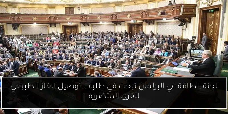 لجنة الطاقة في البرلمان تبحث في طلبات توصيل الغاز الطبيعي للقرى المتضررة