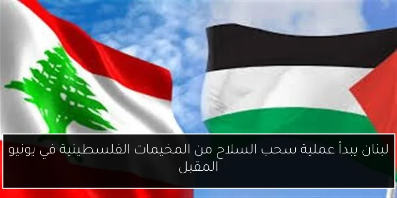 لبنان يبدأ عملية سحب السلاح من المخيمات الفلسطينية في يونيو المقبل