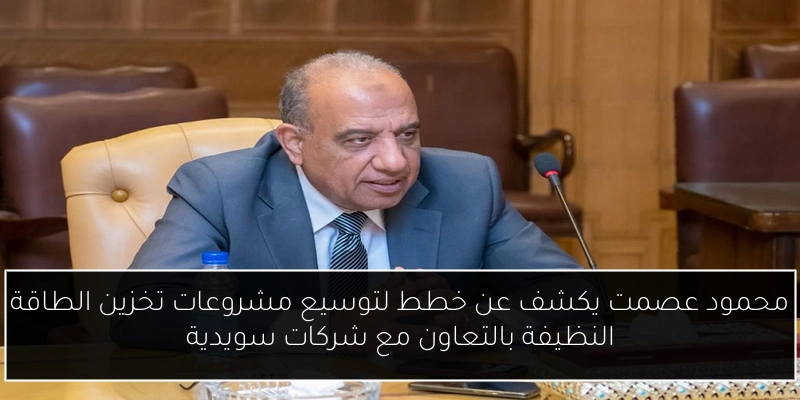 محمود عصمت يكشف عن خطط لتوسيع مشروعات تخزين الطاقة النظيفة بالتعاون مع شركات سويدية