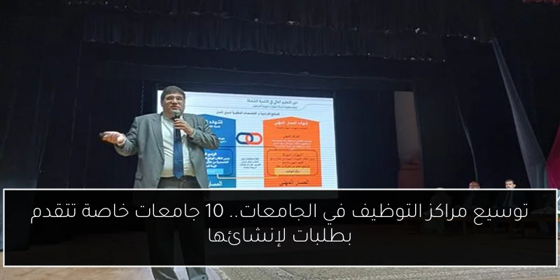 توسيع مراكز التوظيف في الجامعات.. 10 جامعات خاصة تتقدم بطلبات لإنشائها