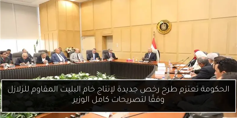 الحكومة تعتزم طرح رخص جديدة لإنتاج خام البليت المقاوم للزلازل وفقًا لتصريحات كامل الوزير