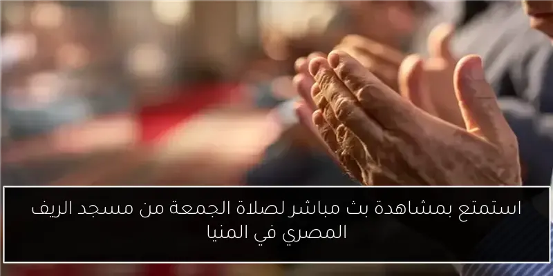 استمتع بمشاهدة بث مباشر لصلاة الجمعة من مسجد الريف المصري في المنيا