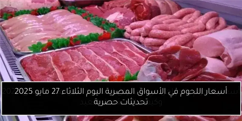 أسعار اللحوم في الأسواق المصرية اليوم الثلاثاء 27 مايو 2025 تحديثات حصرية