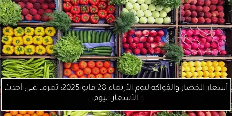 أسعار الخضار والفواكه ليوم الأربعاء 28 مايو 2025: تعرف على أحدث الأسعار اليوم