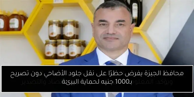 محافظ الجيزة يفرض حظرًا على نقل جلود الأضاحي دون تصريح بـ1000 جنيه لحماية البيئة