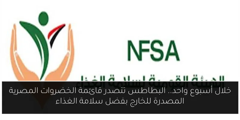 خلال أسبوع واحد.. البطاطس تتصدر قائمة الخضروات المصرية المصدرة للخارج بفضل سلامة الغذاء