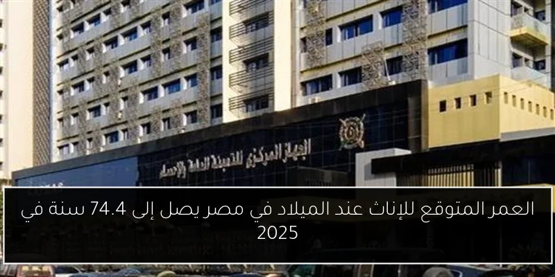 العمر المتوقع للإناث عند الميلاد في مصر يصل إلى 74.4 سنة في 2025