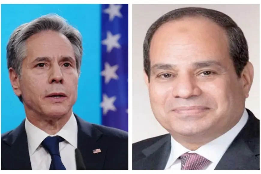السيسي ي reaffirm دعم مصر للبنان في التصدي للهجمات السيبرانية خلال لقائه بوزير الخارجية الأمريكي