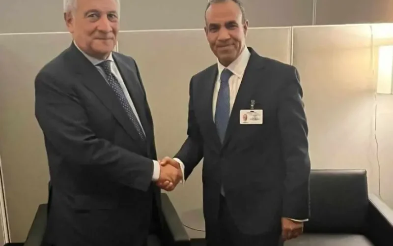 وزير الخارجية والهجرة يجتمع مع نظيره الإيطالي خلال الدورة 79 للجمعية العامة للأمم المتحدة في نيويورك
