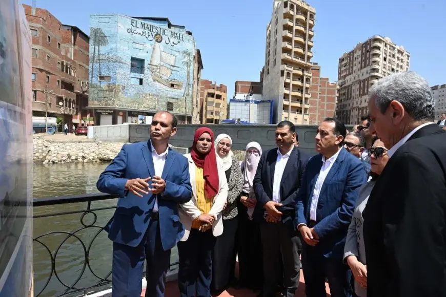 زيارة رئيس الوزراء لمشاريع تطوير كورنيش ترعة القاصد