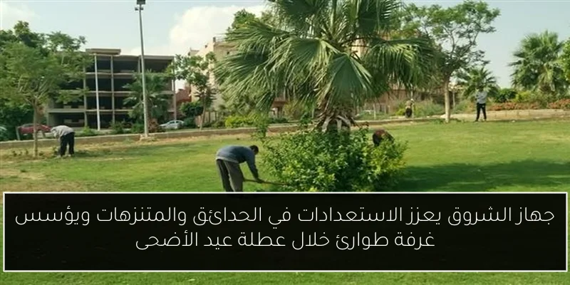 جهاز الشروق يعزز الاستعدادات في الحدائق والمتنزهات ويؤسس غرفة طوارئ خلال عطلة عيد الأضحى