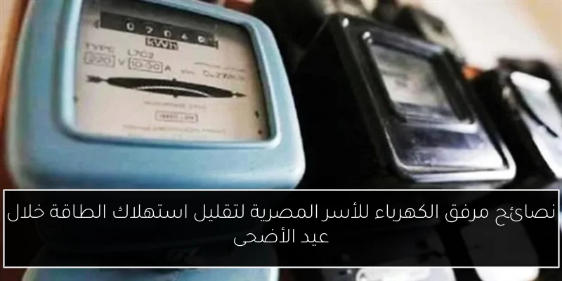نصائح مرفق الكهرباء للأسر المصرية لتقليل استهلاك الطاقة خلال عيد الأضحى