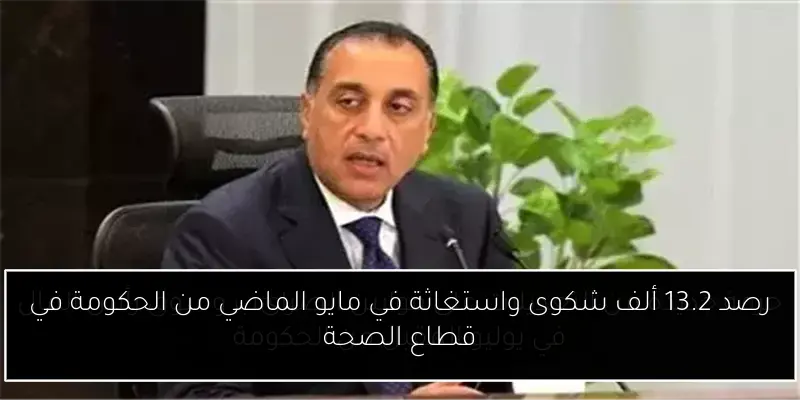 رصد 13.2 ألف شكوى واستغاثة في مايو الماضي من الحكومة في قطاع الصحة