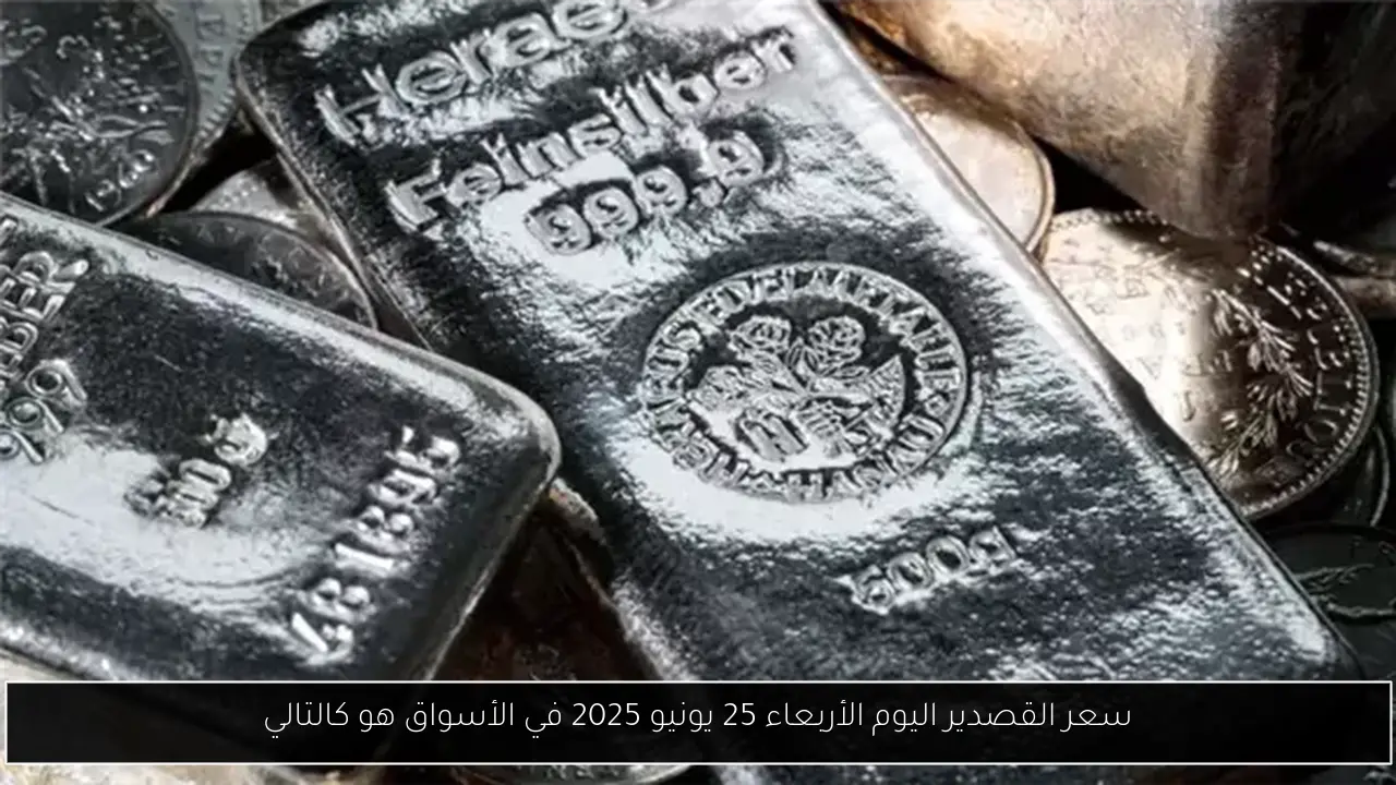 سعر القصدير اليوم الأربعاء 25 يونيو 2025 في الأسواق هو كالتالي
