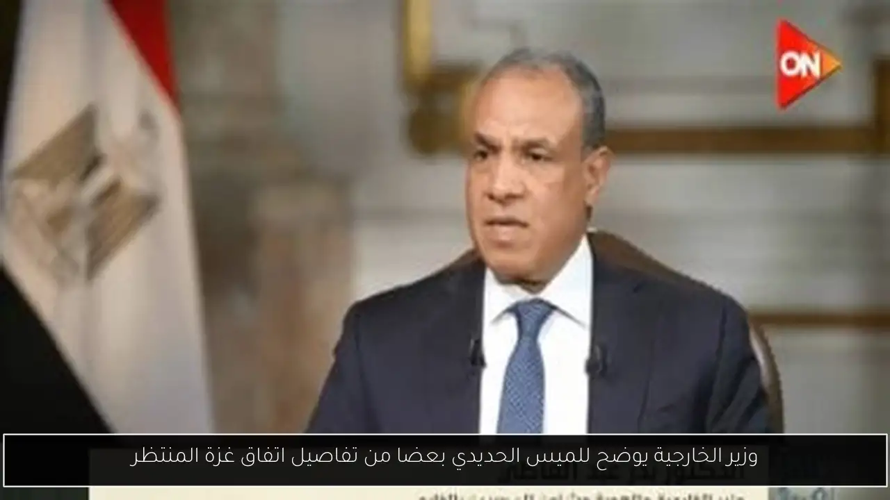 وزير الخارجية يوضح للميس الحديدي بعضا من تفاصيل اتفاق غزة المنتظر
