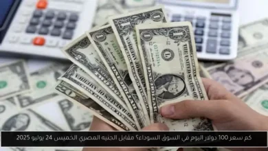 كم سعر 100 دولار اليوم في السوق السوداء؟