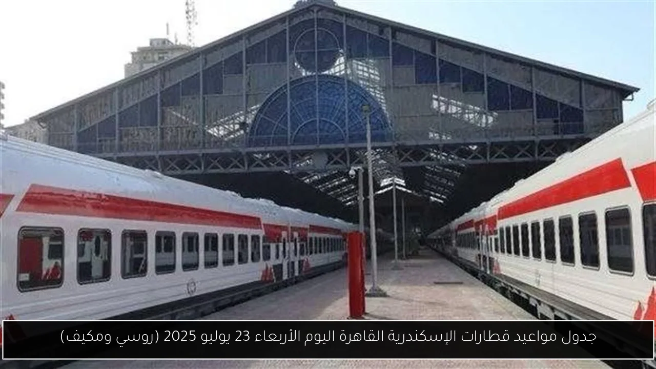 مواعيد قطارات الإسكندرية القاهرة اليوم