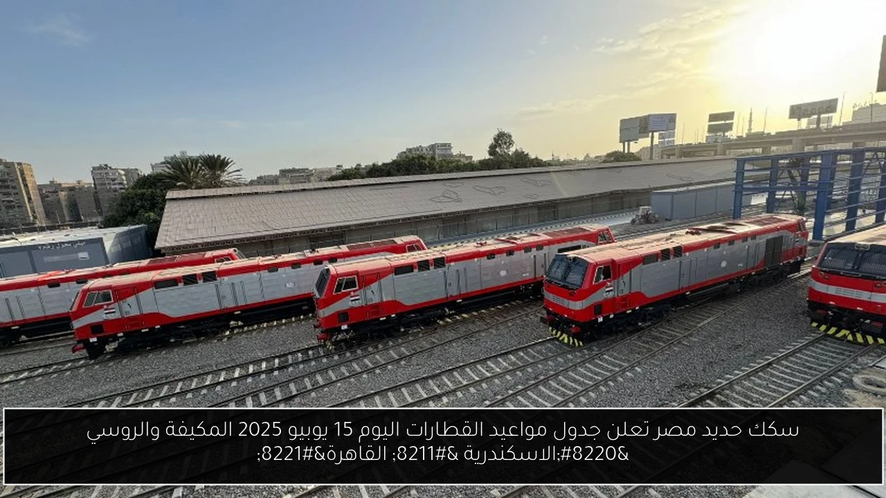 جدول مواعيد القطارات اليوم