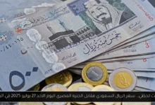 سعر الريال السعودي مقابل الجنيه المصري