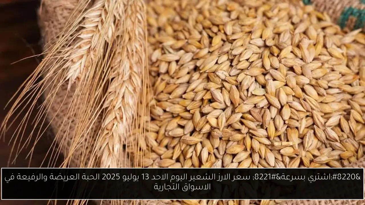سعر ارز الشعير اليوم