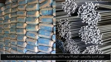 سعر الحديد والاسمنت اليوم