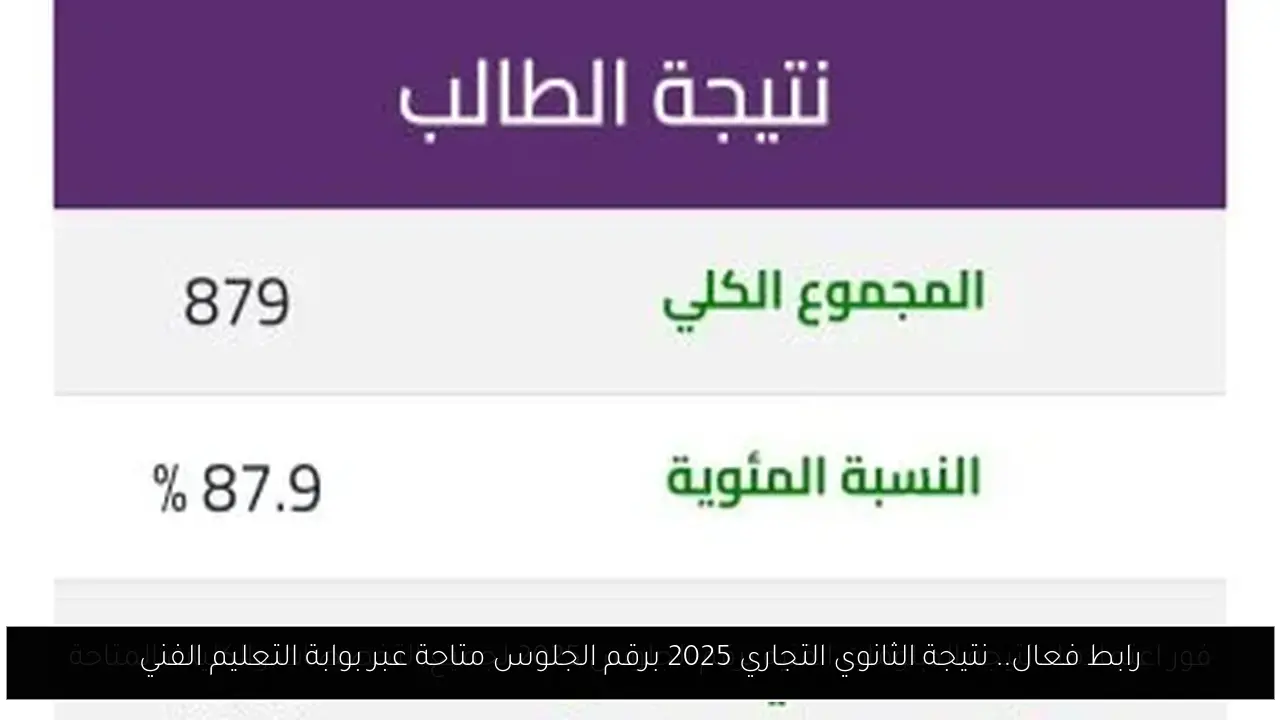 ظهور نتيجه الدبلومات الفنيه 2025 الدور الاول