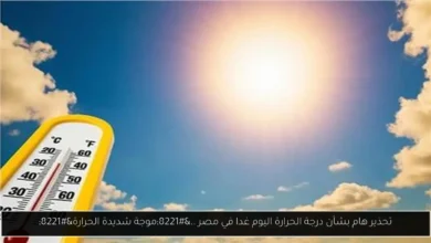 درجة الحرارة اليوم وغدا