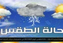 حالة الطقس اليوم