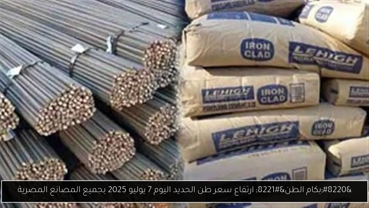 سعر طن الحديد اليوم