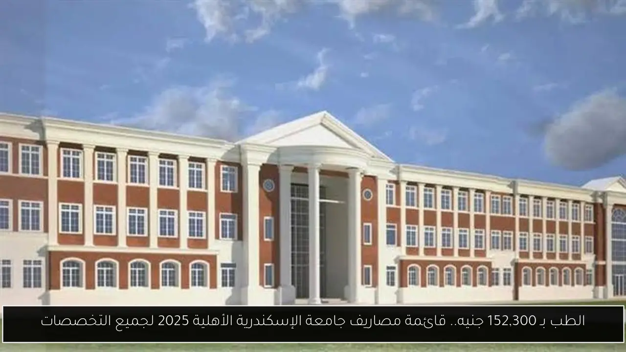 مصاريف جامعة الإسكندرية الأهلية 2025