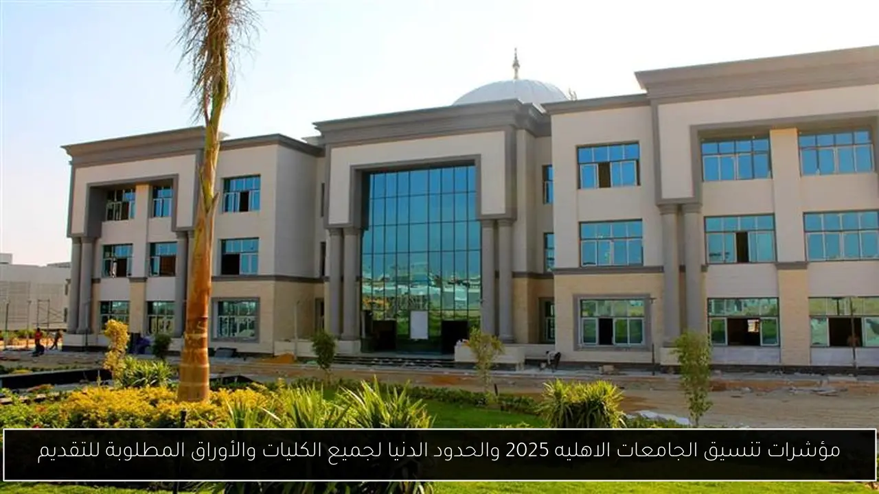 تنسيق الجامعات الاهليه 2025