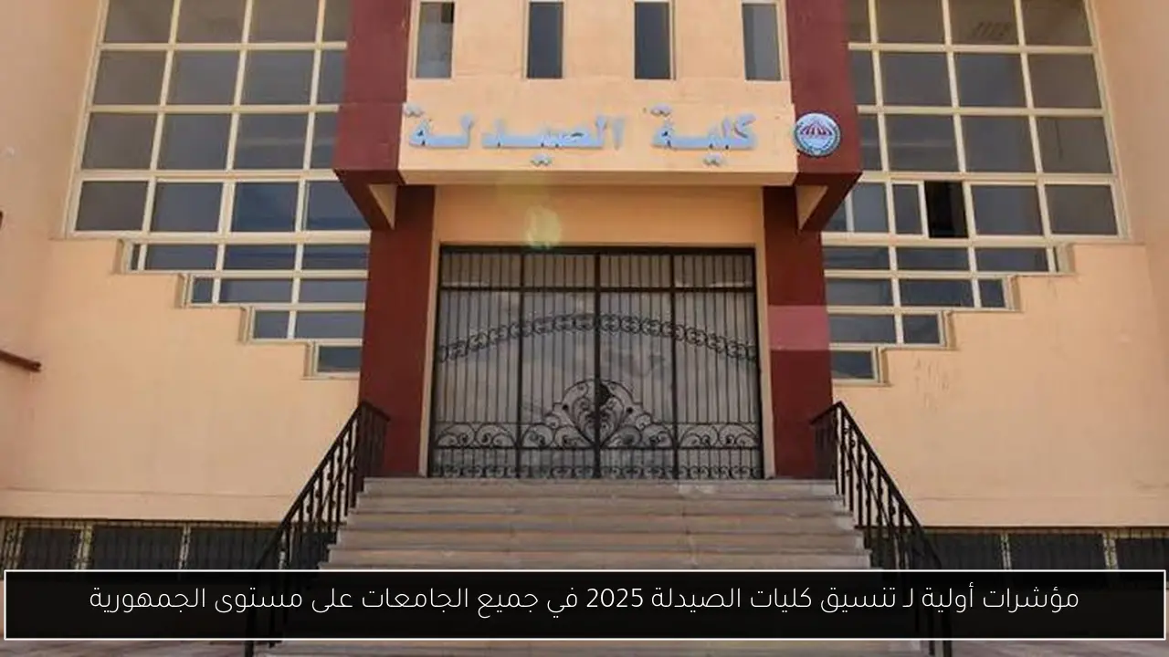 تنسيق كليات الصيدلة 2025