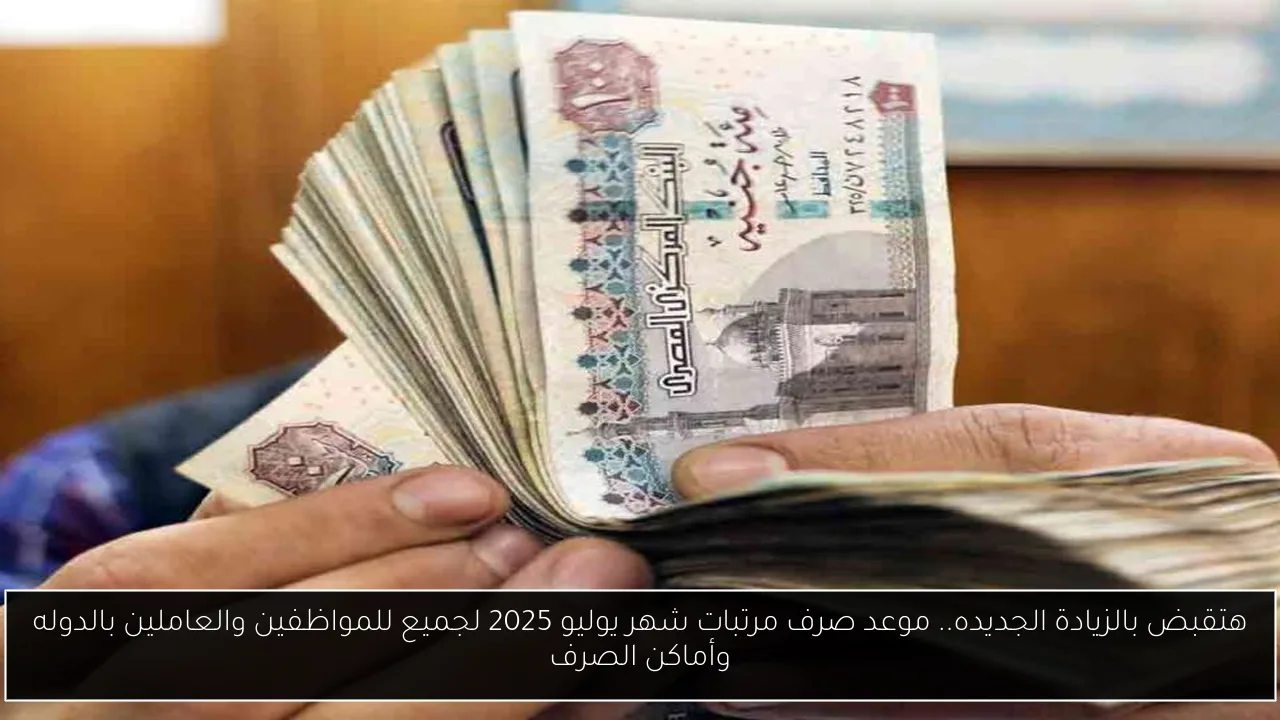 موعد صرف مرتبات شهر يوليو 2025