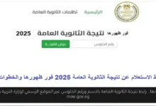 نتيجة الثانوية العامة