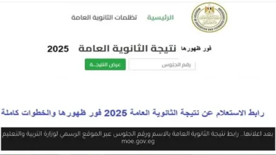 نتيجة الثانوية العامة