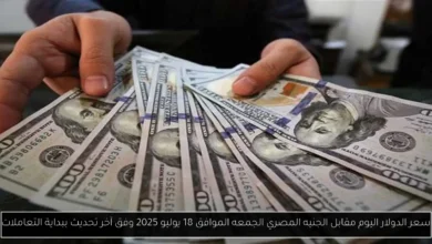 سعر الدولار اليوم مقابل الجنيه المصري