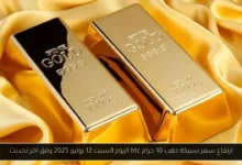 سعر سبيكة ذهب 10 جرام btc اليوم