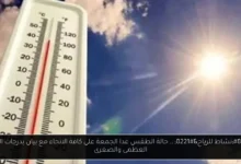 حالة الطقس غدا