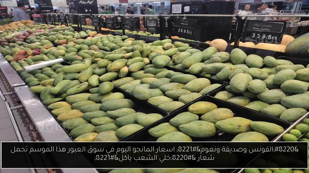 اسعار المانجو اليوم في سوق العبور