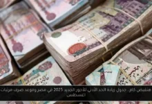 جدول زيادة الحد الأدنى للأجور الجديد 2025