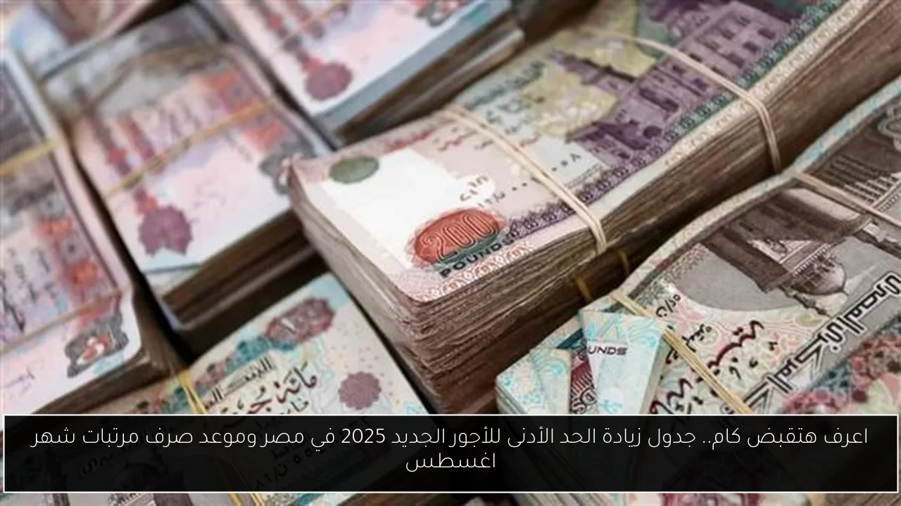 جدول زيادة الحد الأدنى للأجور الجديد 2025