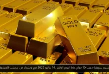 سعر سبيكة ذهب 10 جرام btc اليوم