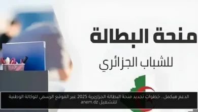 تجديد منحة البطالة الجزائرية 2025