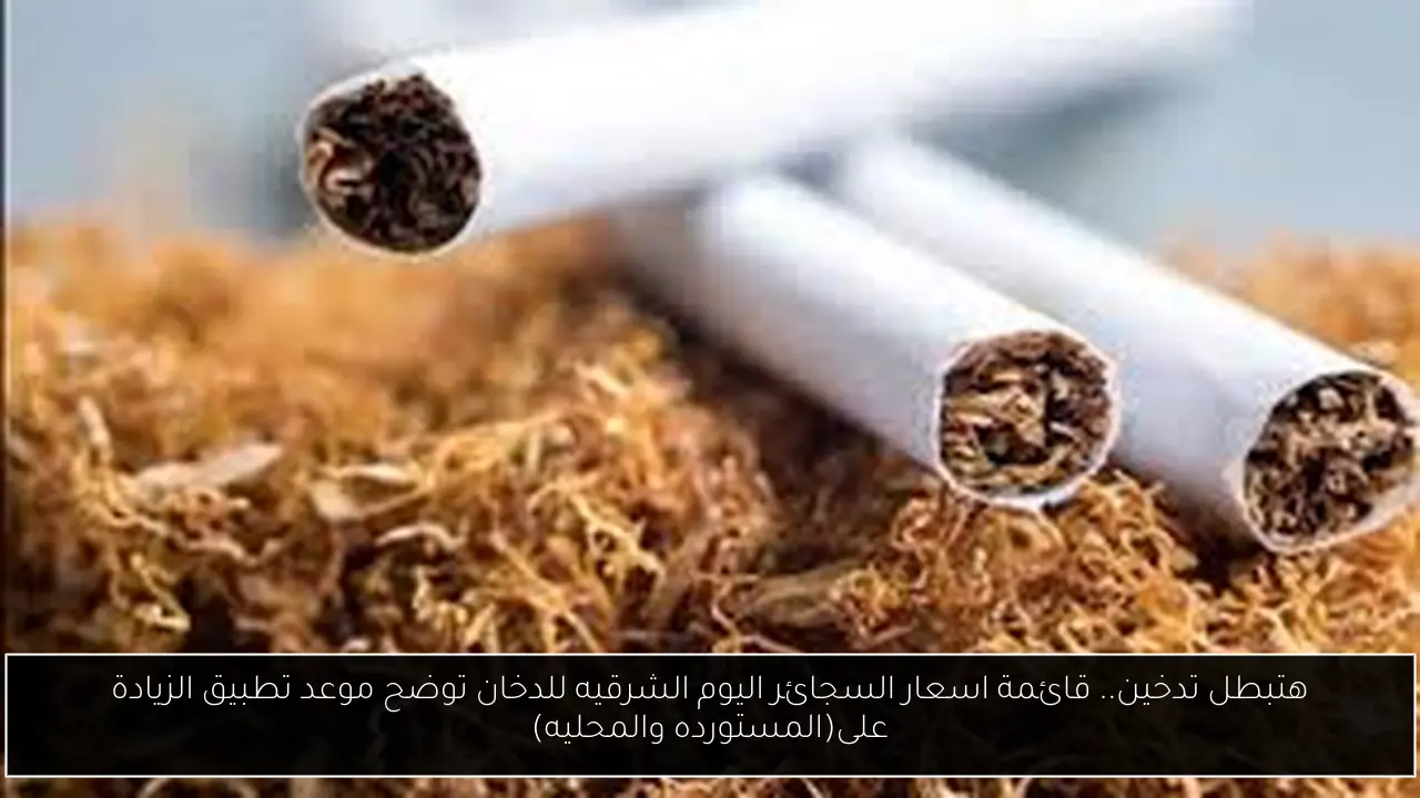 اسعار السجائر اليوم الشرقيه للدخان