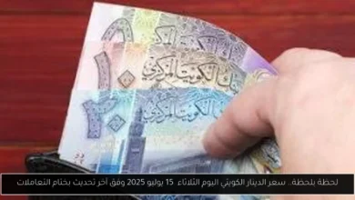سعر الدينار الكويتي اليوم