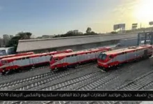 جدول مواعيد القطارات اليوم خط القاهره اسكندريه