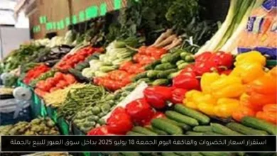 اسعار الخضروات والفاكهة اليوم