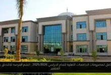 مصروفات الجامعات الأهلية للعام الدراسي 2025/2026
